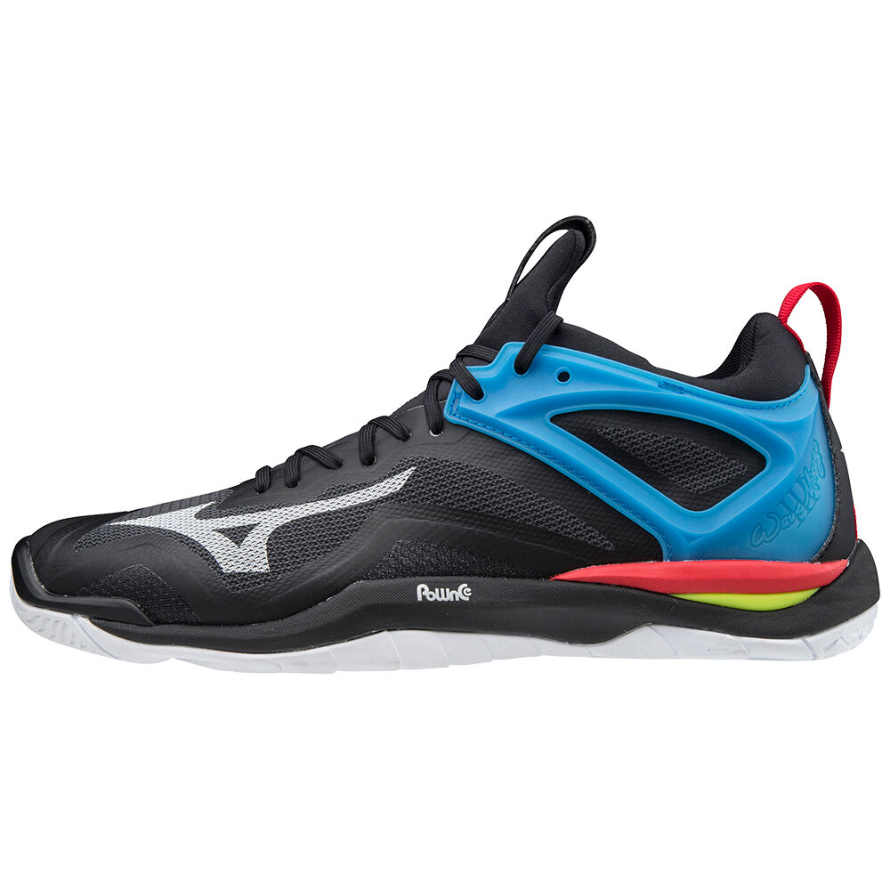 Zapatillas Balonmano Mizuno Wave Mirage 3 Hombre Negras/Blancas/Azules Outlet NLXO-10549